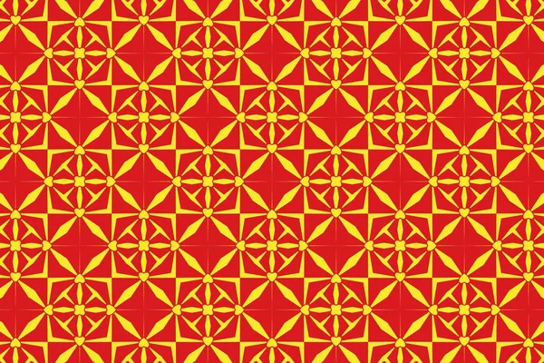 Geometrický Vzor Barvách Státní Vlajky Severní Makedonie Barvy Severní Makedonie — Stock fotografie