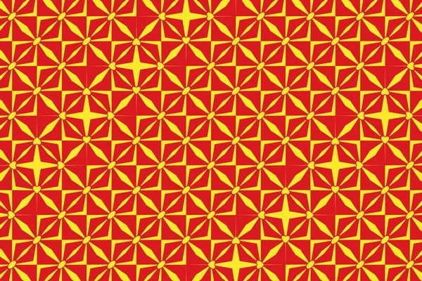 Geometrisches Muster Den Farben Der Nationalflagge Nordmakedoniens Die Farben Nordmakedoniens — Stockfoto