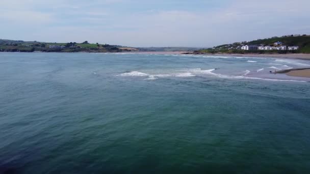 Water Surface Atlantic Ocean Coast Ireland Drone Video Beau Paysage — Video