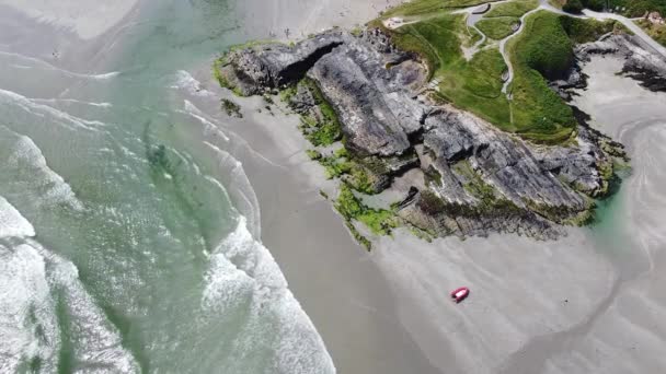 Cape Virgin Mary Coast Ireland County Cork Atlantic Ocean Waves — Stock Video