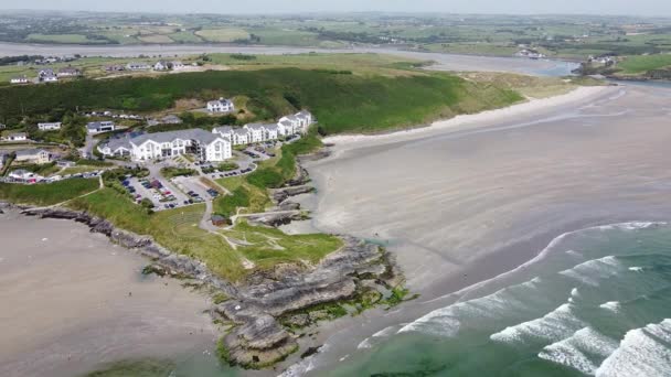 Inchydoney Nebo Inchydoney Island Malý Ostrov West Corku Pláž Modrou — Stock video