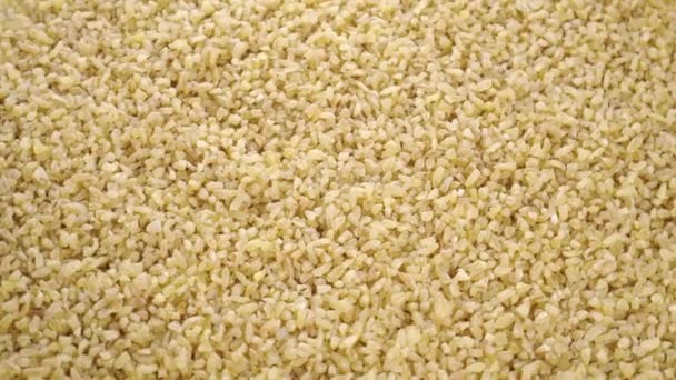 Bulgur Cereale Aproape Rotație — Videoclip de stoc