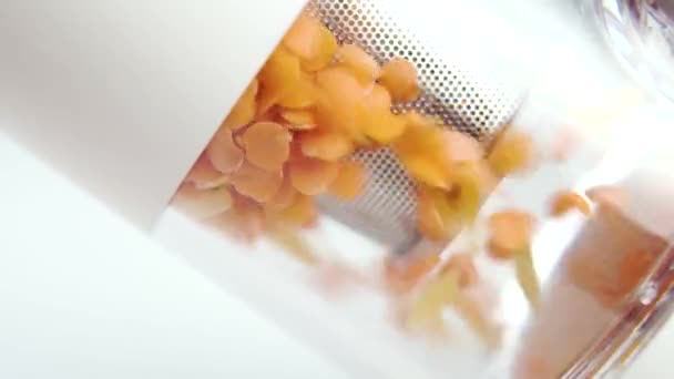 Aspirazione Del Filtro Dell Aspirapolvere Movimento Vortex Cereali Alimentari Cucina — Video Stock