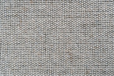 Jute kaba örülmüş gri paspas dokusu. Makro. Rustik kumaş arkaplanı