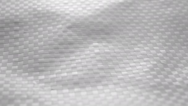 Texture Froissée Damier Géométrique Fond Plastique Ridé Gris Motif Ondulé — Video