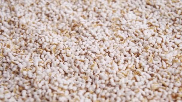 Amaranto Reventado Ingrediente Cereal Grano Hinchado Alto Contenido Proteico Alimentos — Vídeos de Stock