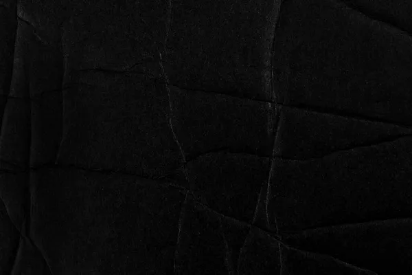 Surface Papier Froissé Fracturé Noir Carton Cassé Contexte Abstrait — Photo