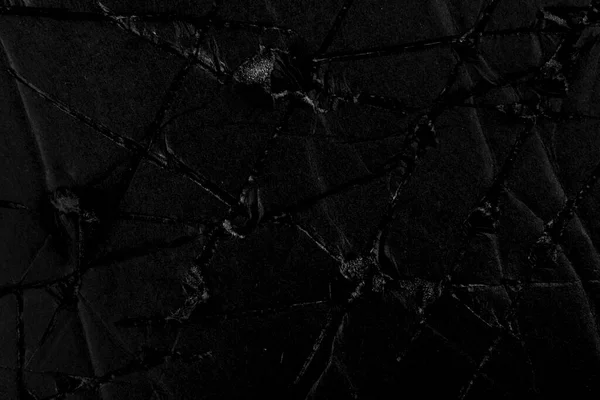 Papel Rasgado Negro Cartón Texturizado Arrugado Dañado Fondo Oscuro Abstracto — Foto de Stock