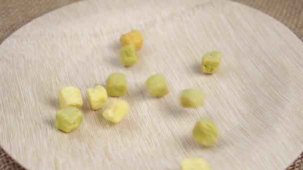 Assaisonnement Aux Herbes Bio Sèches Cubes Déshydratés Concentrés Légumes Tombants — Video