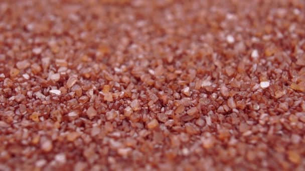 Hawaiian Gourmet Mineral Sea Salt Falling Brown Crystals Heap Slow — Stock Video