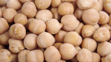 Pişmemiş kuru nohut fasulyesi. Makro. Yavaş dönüş. Baklagil ailesi. Organik yiyecekler