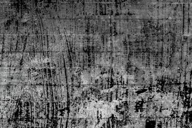 Tahta duvardaki siyah soyut boya darbeleri. Lekeli yüzey. Koyu arkaplan