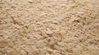 Besleyici bira üreticileri maya taneleri. Makro. Döndürme