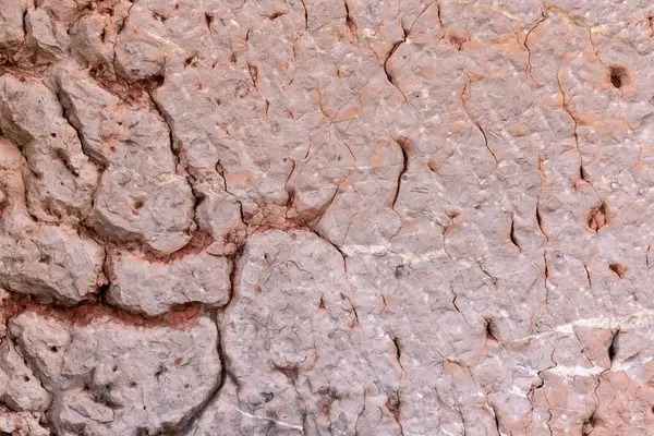 Cemento Envejecido Arrugado Pared Agrietada Superficie Edificio Texturizada Vieja Marrón — Foto de Stock