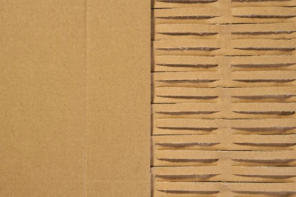 Perforated Wrapping Recycled Brown Paper Corrugated Grunge Eco Material Geometrical — Stock Photo, Image