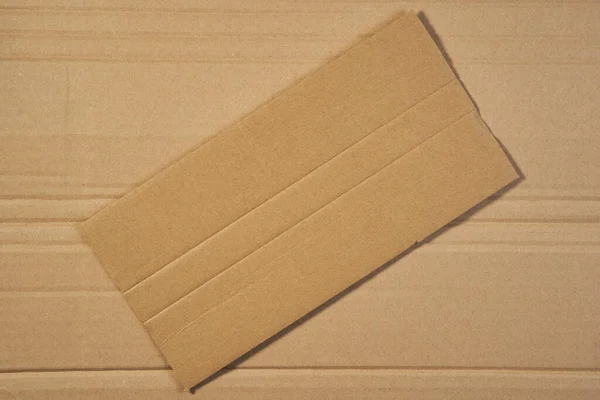 Recycled Wrapping Kraft Paper Blank Address Card Empty Brown Parcel — Stock Photo, Image