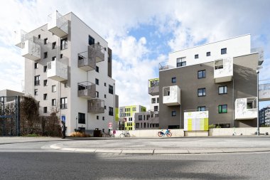 Kolonya, Almanya, 17 Şubat 2022: Ehrenfeld 'de yeni GAG yerleşimi