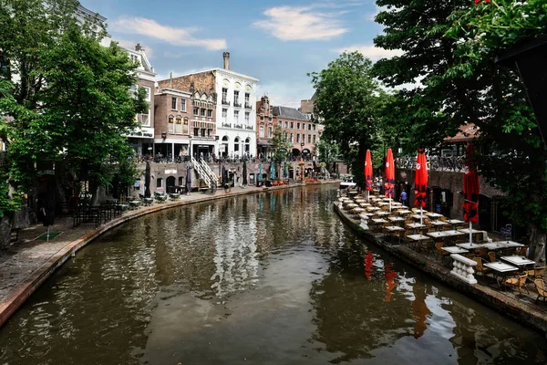 Utrecht Niederlande Mai 2022 Oudegracht Der Altstadt Von Utrecht — Stockfoto