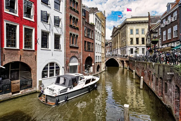 Utrecht Pays Bas Mai 2022 Oudegracht Dans Vieille Ville Utrecht — Photo