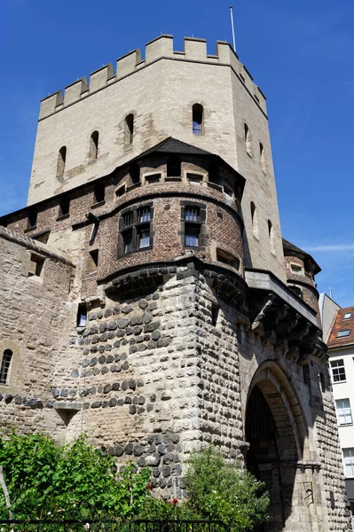 Città Medievale Cancello Severinstorburg Nel Centro Storico Colonia — Foto Stock