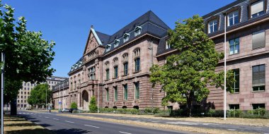 Leverkusen, Germany, August 11, 2022: bayer leverkusen headquarters historic administration building