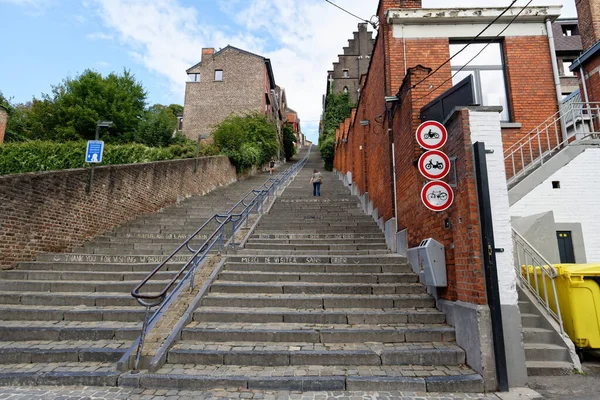 Lieja Bélgica Septiembre 2022 Montagne Bueren Famoso 374 Step Staicase — Foto de Stock