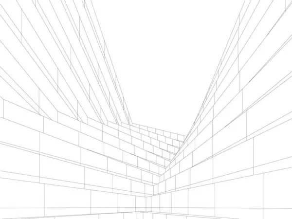 Абстрактне Архітектурне Мистецтво Цифрові Шпалери — стоковий вектор