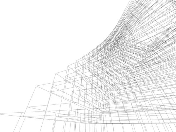 Абстрактное Архитектурное Искусство Цифровые Обои — стоковый вектор