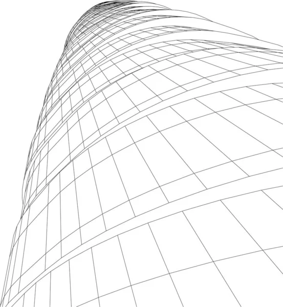 Abstract Architectural Art Digital Wallpaper — Stock Vector