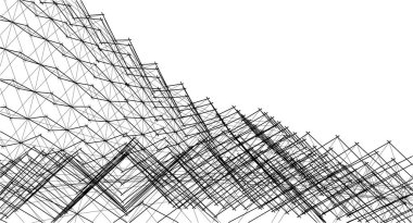 soyut mimari sanat, vektör illüstrasyonu