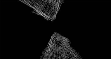 soyut mimari sanat, vektör illüstrasyonu