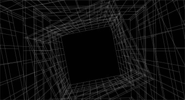 soyut mimari sanat, vektör illüstrasyonu