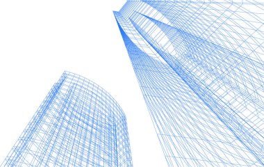 soyut mimari sanat, vektör illüstrasyonu