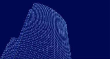 soyut mimari sanat, vektör illüstrasyonu