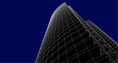 soyut mimari sanat, vektör illüstrasyonu