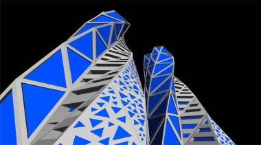 soyut mimari sanat, vektör illüstrasyonu