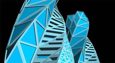 soyut mimari sanat, vektör illüstrasyonu