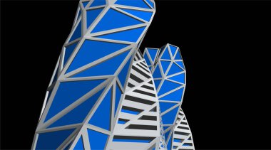 soyut mimari sanat, vektör illüstrasyonu