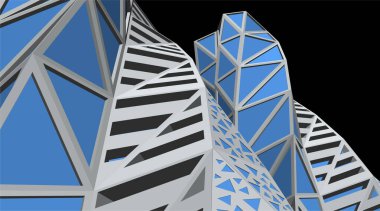 soyut mimari sanat, vektör illüstrasyonu