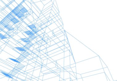 soyut mimari sanat, vektör illüstrasyonu