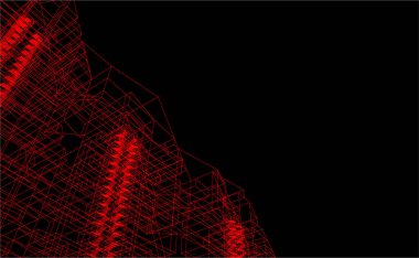 soyut mimari sanat, vektör illüstrasyonu