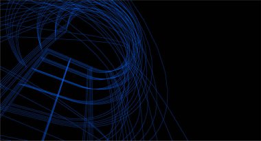 soyut mimari sanat, vektör illüstrasyonu