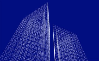 soyut mimari sanat, vektör illüstrasyonu