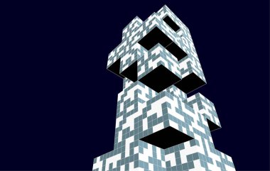 soyut mimari sanat, vektör illüstrasyonu