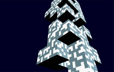 soyut mimari sanat, vektör illüstrasyonu