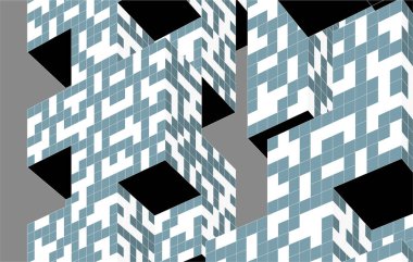 soyut mimari sanat, vektör illüstrasyonu