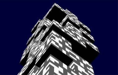 soyut mimari sanat, vektör illüstrasyonu