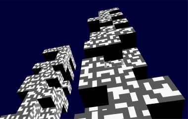 soyut mimari sanat, vektör illüstrasyonu