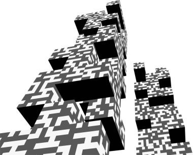 soyut mimari sanat, vektör illüstrasyonu