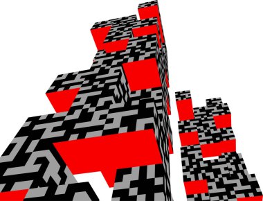 soyut mimari sanat, vektör illüstrasyonu